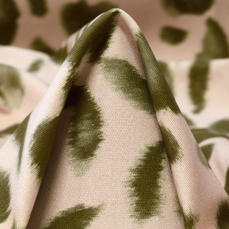 TWILL, COTTON, PRINTED, PINK MARSHMALLOW&COVERT GREEN