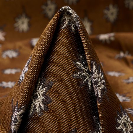 JACQUARD, FLORAL, COPPER&WHITE ONYX