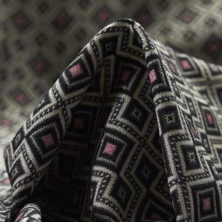 Jacquard, Cotton Elastic, Lurex, Ivory&Bonbon
