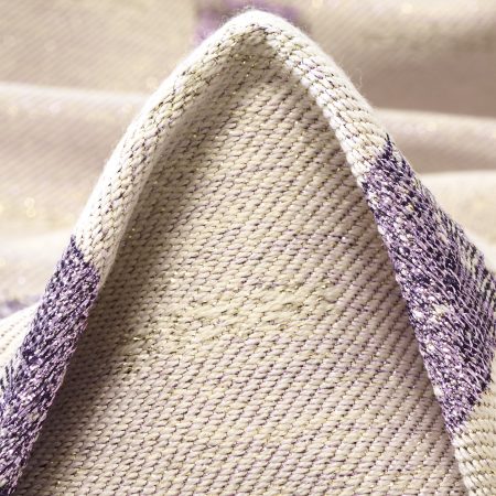 Jacquard, Wool Silk, Lurex, Crocus Violet&Ivory