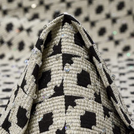 Jacquard, Sequin, Sequin, Perfectly Pale&Jet Black