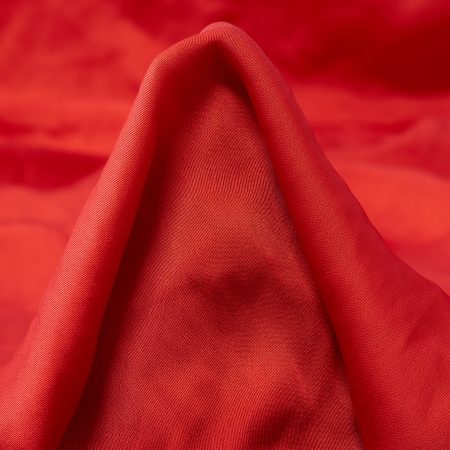 Satin, Crêpe, Poppy Red