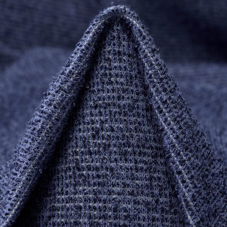 Jersey, Bouclé, Cotton, Blue Indigo