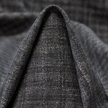 Virgin Wool, Linen Blend, Check, Colony Blue