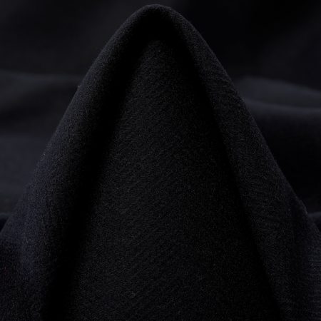 Twill, Wool, Cashmere Blend, Raven Black